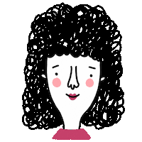 Woman Smile Sticker by Linzie Hunter