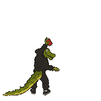 Al_Kroccostyle graffiti alligator crocodile gods plan Sticker