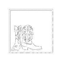 swingnline dancing white cowboy boots Sticker