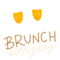Brunch Everyday Sticker by thetravelingfro