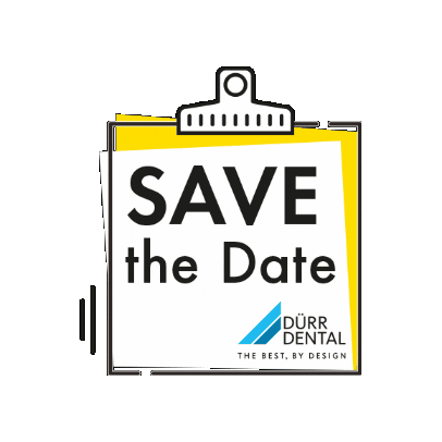 duerrdental giphygifmaker save the date duerr dental dürr dental Sticker