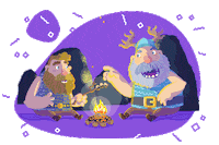 Kaiserbrand vikings service campfire marshmallow Sticker