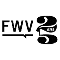 FWV logo celebrate birthday black Sticker
