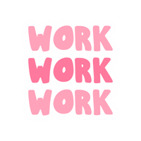 Working Work Work Work Sticker