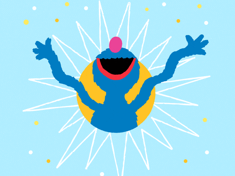 happiness grover GIF by Sesame Street