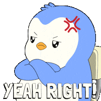 Angry Yeah Right Sticker by Pudgy Penguins