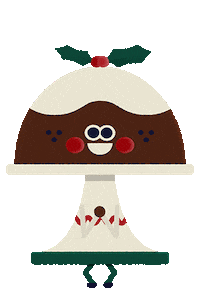 Happy Christmas Pudding Sticker by Mioe Studio