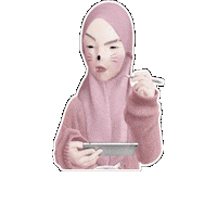 Confused Girl Sticker