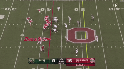 Brandon Inniss makes a block