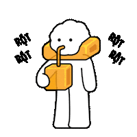 Milk Drinking Sticker