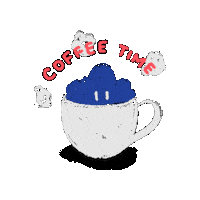 ForestCloudBev coffee time chill relax Sticker