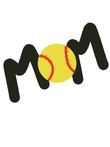 Mom Softball Sticker