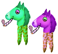 yescatieburrill neon smoke horse weed Sticker