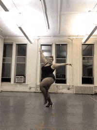 jezebelexpress dance solo rehearsal plussize GIF