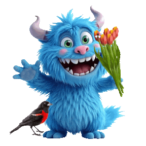 Spring Cute Monster Sticker
