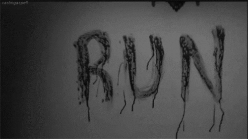black and white horror GIF