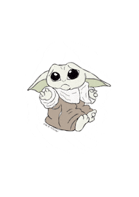 verodemedeirosart yoda calle quiero bebeyoda Sticker