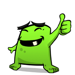 Ogre Thumbs Up Sticker by PeopleFun