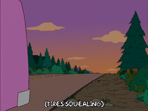 Driving Season 17 GIF by The Simpsons
