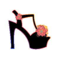 polesweetpole heels platform high heels sandal Sticker