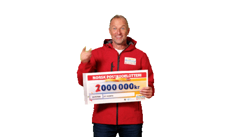 norskpostkodelotteri giphyupload tom jorun vinnere Sticker