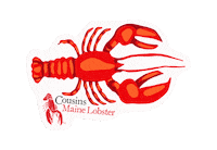 cousins_mainelobster food roll seafood maine Sticker