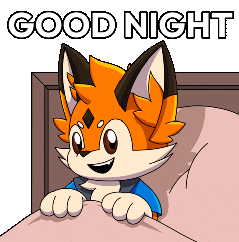 Tired Good Night Sticker by Foxy