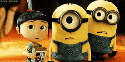 Scared Minions GIF