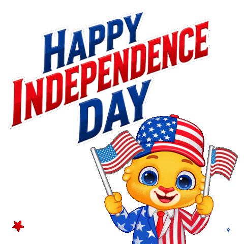 United States Celebration Sticker by Lucas and Friends by RV AppStudios