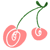 Pink Fruit Sticker