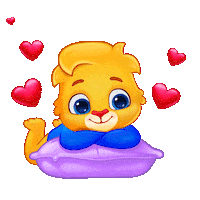 Love You Hearts Sticker by Lucas and Friends by RV AppStudios