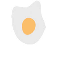 doddlcutlery egg fried egg doddl doddl usa Sticker