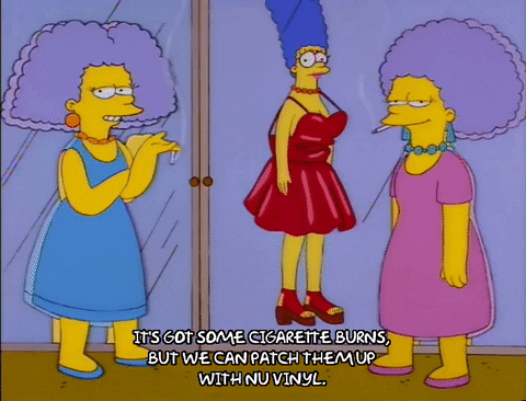 marge simpson smoking GIF