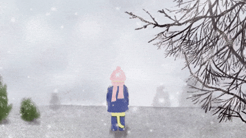 Snowing scene from Mustard's Frosty Walk