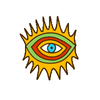Lost Paradise Eye Sticker by Finely Tuned