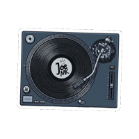 iamjoemk music dj vinyl record Sticker