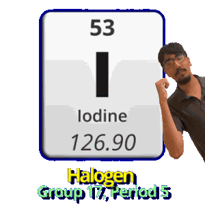 Halogen Iodine Sticker