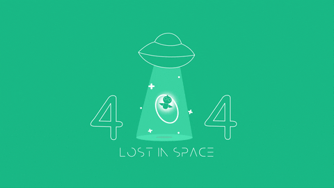 Lost In Space Page Not Found GIF by SurveySparrow