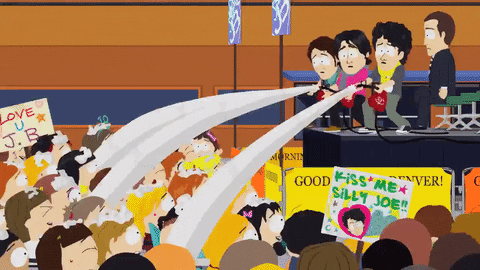 spraying jonas brothers GIF by South Park 