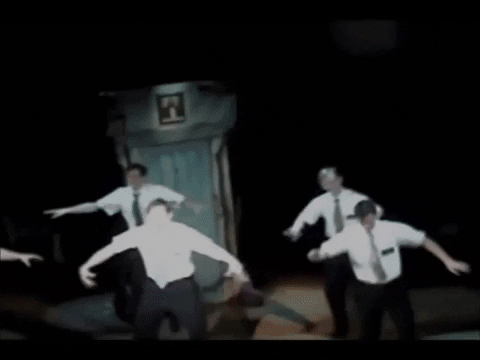 PocketSizeTheatre giphygifmaker musical book of mormon quick change GIF