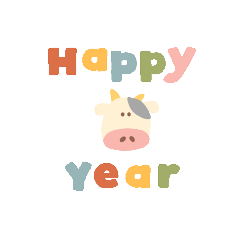 New Year Cow Sticker