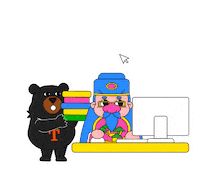 Work Fighting Sticker by ohbear