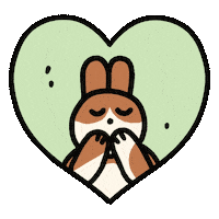 evite animal bunny kisses evite Sticker