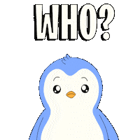 Confused Who Is It Sticker by Pudgy Penguins