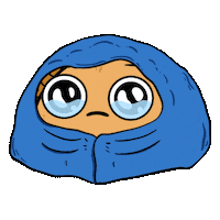 Puffythehumanpastry sad water hug eyes Sticker