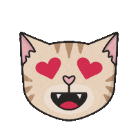 In Love Hearts Sticker by Cat & Raven