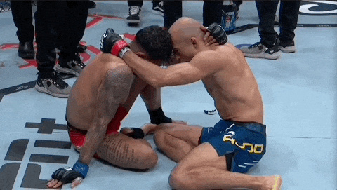 Mixed Martial Arts Hug GIF by UFC