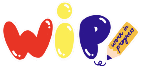 Work In Progress Illustration Sticker