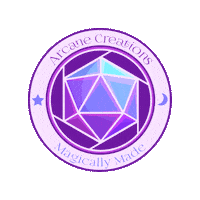 arcanecreations dnd dungeons and dragons dice ttrpg Sticker