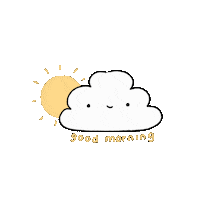relatabledoodle good morning sun morning cloud Sticker